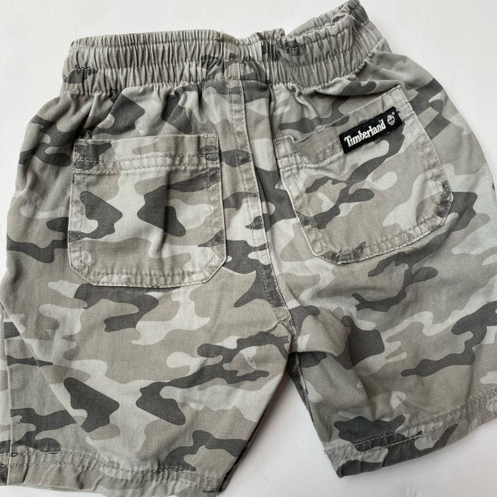 Timberland Kids Gray Camo Pull-On Shorts